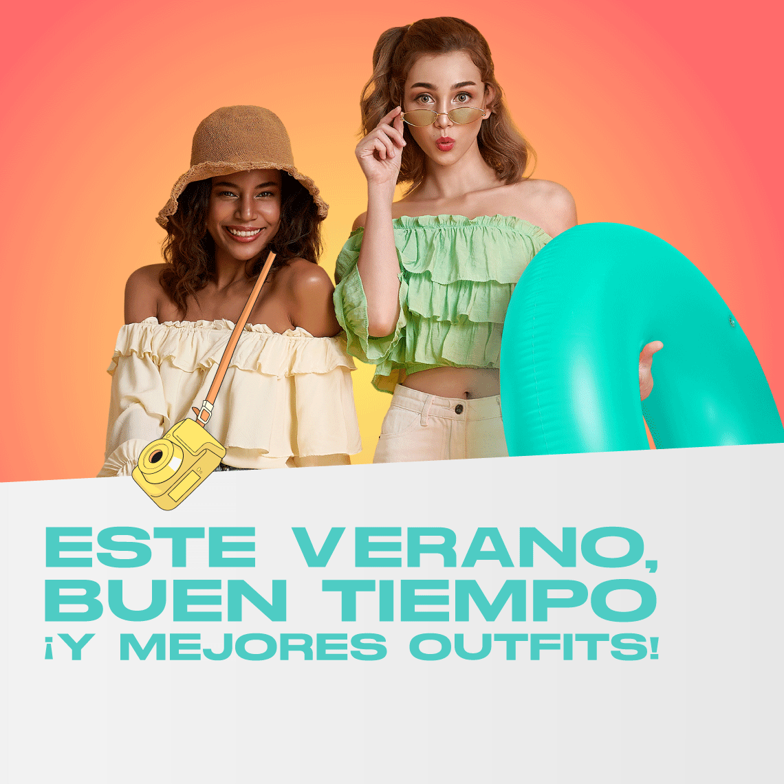 Two girls in summer mood