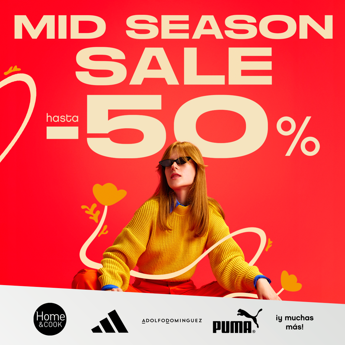 chica con jersey amarillo y gafas de sol