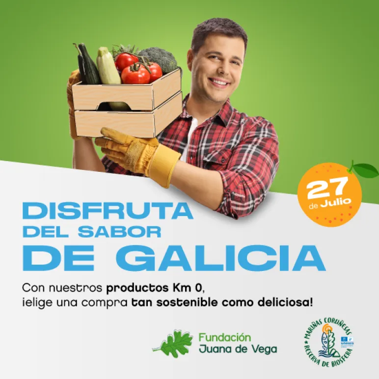 Un agricultor con una caja con hortalizas