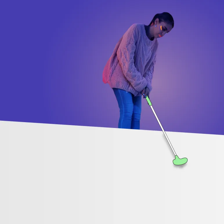 Minigolf black light image