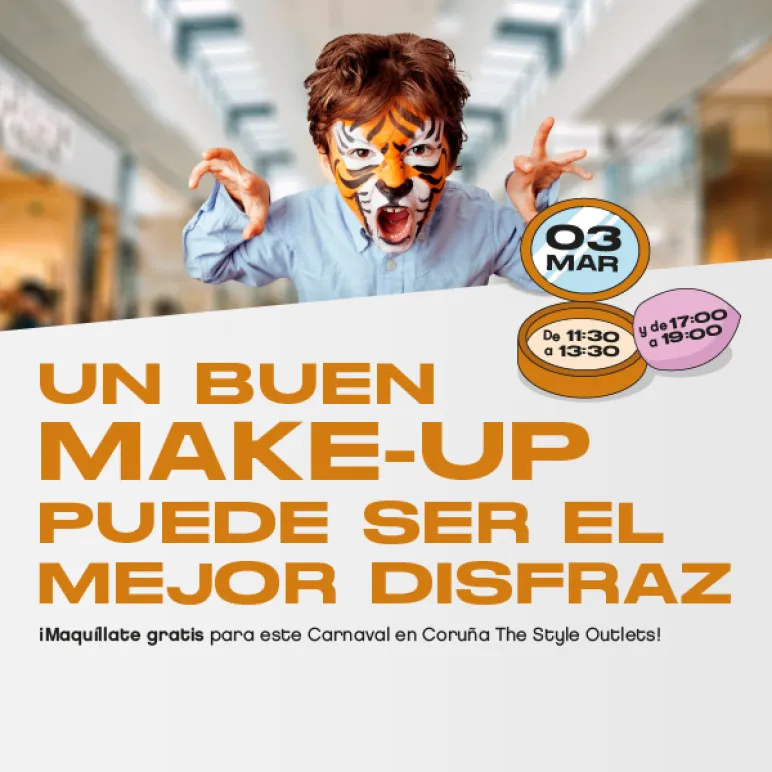 Niño maquillado de tigre